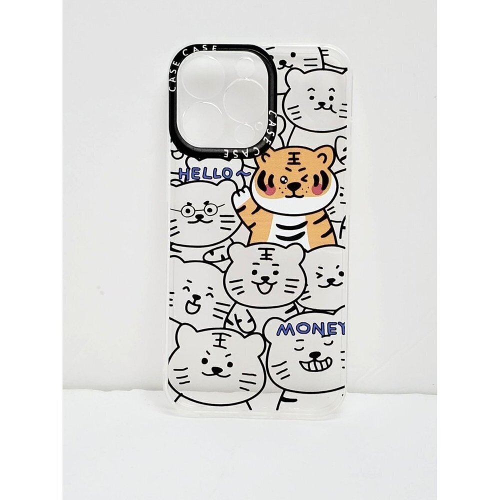 Iphone 13 Pro Smiling Tigers Phone Case Hello Money Clear Background